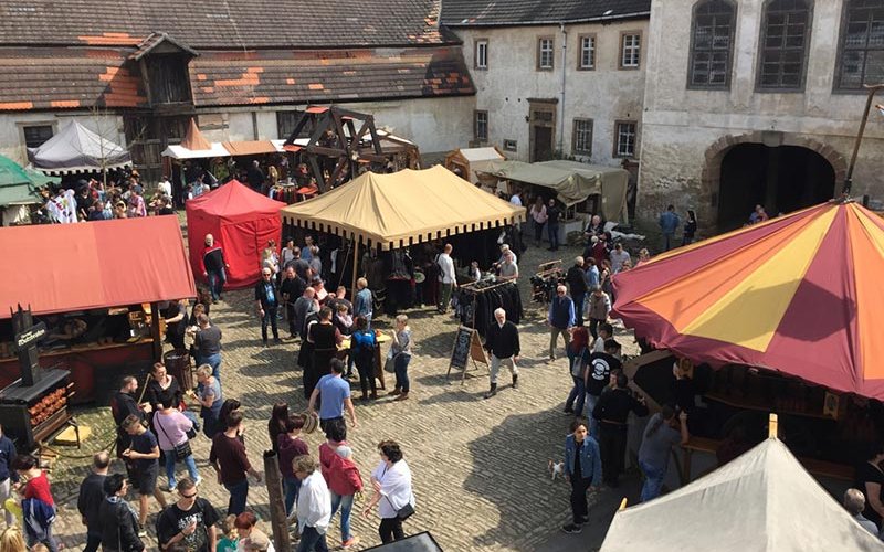 Szene auf dem Burgfest in Querfurt